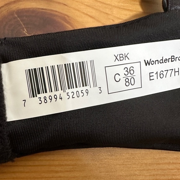 WonderBra Convertible Underwire Bra Black Mesh T-Shirt Bra Size 36C NWT - Picture 4 of 4